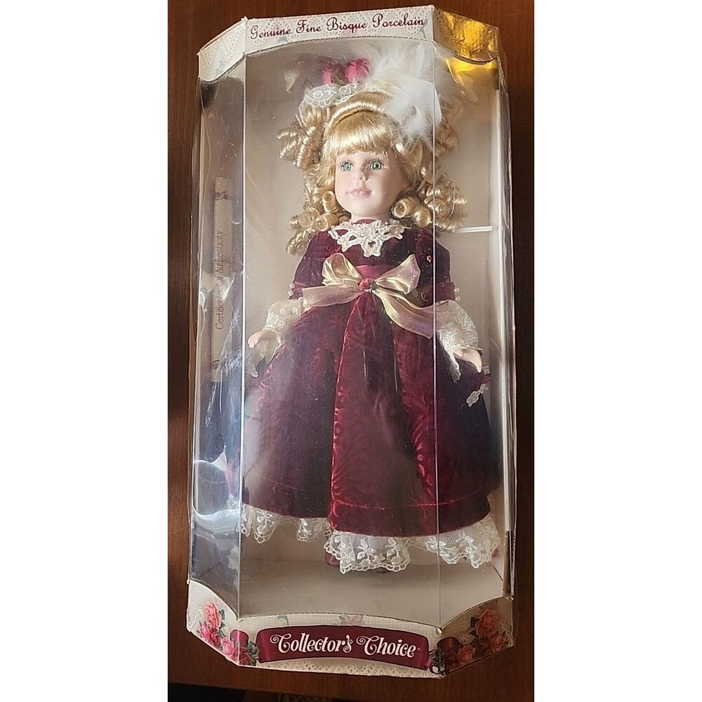 Collector's Choice Limited Edition Geniune 16” Porcelain Doll & Papers In Box